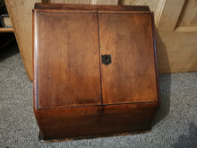 Load image into Gallery viewer, Antique Secretary Writing Desk Slope Stationery Storage Box with Lower Drawer Wood Wooden Victorian Original 1800's with Original Key