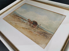 Load image into Gallery viewer, Antique Seascape Watercolor Painting on the Tay Scotland Scottish Landscape Original Art Signed by Artist and Dated 1894 in Frame Framed