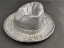 Load image into Gallery viewer, Vintage Silver Aluminum Metal Men's Hat Miniature Sculpture Figurine Model Welwyn G.C. Foundry Advertising 1930's Original Advertisement