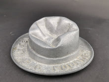 Load image into Gallery viewer, Vintage Silver Aluminum Metal Men's Hat Miniature Sculpture Figurine Model Welwyn G.C. Foundry Advertising 1930's Original Advertisement