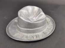 Load image into Gallery viewer, Vintage Silver Aluminum Metal Men's Hat Miniature Sculpture Figurine Model Welwyn G.C. Foundry Advertising 1930's Original Advertisement