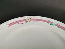 Load image into Gallery viewer, Antique Victorian Charger Plate Platter Serving White and Pink with Hand Painted Flowers Late 1800's Original Ceramic Porcelain