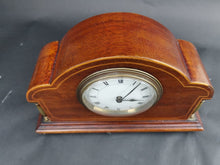 Load image into Gallery viewer, Antique Wooden Mantle Mantel Clock Inlaid Wood Early 1900's Original
