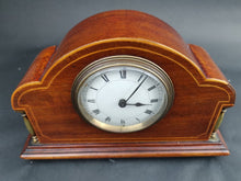 Load image into Gallery viewer, Antique Wooden Mantle Mantel Clock Inlaid Wood Early 1900's Original