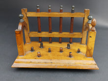 Load image into Gallery viewer, Antique Fountain Pen or Thread Spool and Needle Holder Stand 1800's Original Wooden