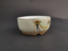 Load image into Gallery viewer, Antique Ceramic Porcelain Bowl Dish Victorian Edwardian Art Nouveau with Bows and Vases on the Sides Late 1800's - Early 1900's Original