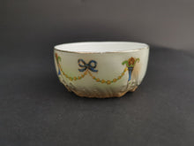 Load image into Gallery viewer, Antique Ceramic Porcelain Bowl Dish Victorian Edwardian Art Nouveau with Bows and Vases on the Sides Late 1800's - Early 1900's Original