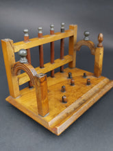 Load image into Gallery viewer, Antique Fountain Pen or Thread Spool and Needle Holder Stand 1800's Original Wooden