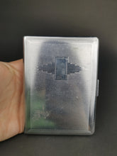 Load image into Gallery viewer, Vintage Art Deco Cigarette Case Silver Chrome Metal Made in England 1920's - 1930's Original