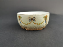 Load image into Gallery viewer, Antique Ceramic Porcelain Bowl Dish Victorian Edwardian Art Nouveau with Bows and Vases on the Sides Late 1800's - Early 1900's Original