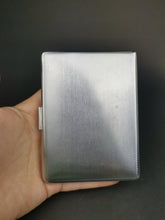 Load image into Gallery viewer, Vintage Art Deco Cigarette Case Silver Chrome Metal Made in England 1920's - 1930's Original