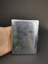 Load image into Gallery viewer, Vintage Art Deco Cigarette Case Silver Chrome Metal Made in England 1920's - 1930's Original