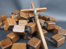 Load image into Gallery viewer, Vintage Huge Monk's Rosary Beads and Crucifix Cross Wood Wooden Very Large