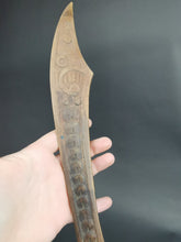 Load image into Gallery viewer, Antique Carved Wood Dagger Sword Hanging Carving Wooden Folk Art Hand Made Original