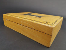 Load image into Gallery viewer, Vintage Art Deco Dachshund Dog Jewelry or Trinket Box Hand Painted Original Art 1920's - 1930's Signed by Artist Wood Wooden