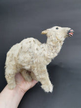 Load image into Gallery viewer, Antique Camel Toy Animal Figurine with Glass Eyes Early 1900's - 1920's Stuffed Animal