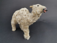Load image into Gallery viewer, Antique Camel Toy Animal Figurine with Glass Eyes Early 1900's - 1920's Stuffed Animal