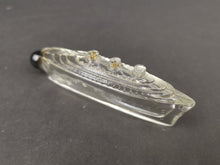 Load image into Gallery viewer, Vintage Novelty Perfume Bottle Glass Ship Figural 1940's - 1950's Original Rare and Unusual