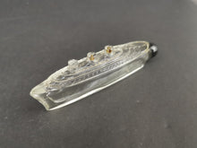 Load image into Gallery viewer, Vintage Novelty Perfume Bottle Glass Ship Figural 1940's - 1950's Original Rare and Unusual