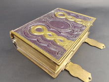 Load image into Gallery viewer, Antique Photo Album Leather and Brass Metal Victorian Original 1800's for Pictures Photographs