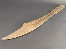 Load image into Gallery viewer, Antique Carved Wood Dagger Sword Hanging Carving Wooden Folk Art Hand Made Original