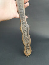 Load image into Gallery viewer, Antique Carved Wood Dagger Sword Hanging Carving Wooden Folk Art Hand Made Original
