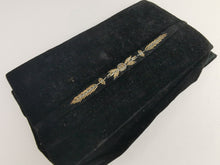 Load image into Gallery viewer, Vintage Clutch Bag Purse Goldwork Embroidery and Black Velvet Gold Work Metal Thread Embroidered Wrist Clutch 1950's - 1960's Original