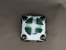 Load image into Gallery viewer, Antique Perfume Scent Bottle Emerald Green and White Milk Art Glass Early 1900's Original