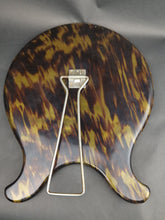 Load image into Gallery viewer, Vintage Vanity or Shaving Mirror Art Deco Faux Tortoise Shell Plastic 1920's Original with Beveled Glass Free Standing Folding Table Mirror