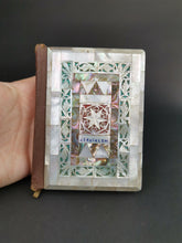 Load image into Gallery viewer, Vintage Red Letter New Testament Bible with Carved Mother of Pearl and Abalone Shell Front and Back Cover and Leather Spine 1940's Original