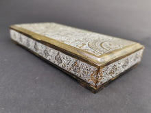Load image into Gallery viewer, Antique Jewelry or Trinket Box Hand Hammered Brass Relief Ornate Box Late 1800's - Early 1900's Original