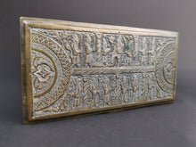 Load image into Gallery viewer, Antique Jewelry or Trinket Box Hand Hammered Brass Relief Ornate Box Late 1800's - Early 1900's Original
