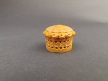 Load image into Gallery viewer, Antique Hand Carved Coquilla Nut Seed Pill Box or Ring Box Late 1800's Original Victorian