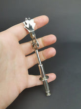 Load image into Gallery viewer, Antique Sugar Tongs Push Button Pick Up Silver Metal Early 1900's Original Made in England