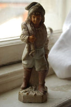 Load image into Gallery viewer, Antique Victorian Brothers Urbach Pottery Sculpture Figurine Late 1880's Boy Figure