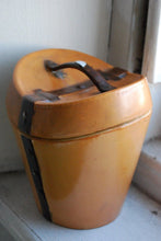 Load image into Gallery viewer, Antique Victorian Miniature Ceramic Top Hat Box Late 1800's - Early 1900's Salesman Sample or Shop Display Storage Box