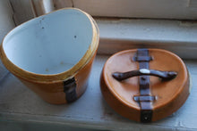 Load image into Gallery viewer, Antique Victorian Miniature Ceramic Top Hat Box Late 1800's - Early 1900's Salesman Sample or Shop Display Storage Box