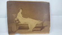 Load image into Gallery viewer, Antique Madame Juliette Recamier Photograph on Card 1800's Jacques-Louis David