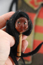 Load image into Gallery viewer, Antique Native American Indian Skookum Doll in Trade Blanket Clothes Vintage 1920's Straw Filled with Baby