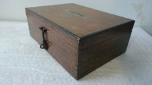 Load image into Gallery viewer, Antique Art Nouveau Wooden Jewelry or Trinket Box Early 1900's - 1920's Wood with Metal Closure