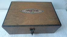 Load image into Gallery viewer, Antique Art Nouveau Wooden Jewelry or Trinket Box Early 1900's - 1920's Wood with Metal Closure
