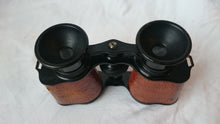 Load image into Gallery viewer, Vintage French Brown Leather and Black Metal Opera Glasses Binoculars 1920's