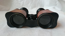 Load image into Gallery viewer, Vintage French Brown Leather and Black Metal Opera Glasses Binoculars 1920's