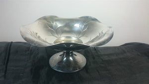 Vintage Art Deco Cropp and Farr Silver Plated Footed Pedistal Centerpiece or Serving Bowl 1920's - 1930's