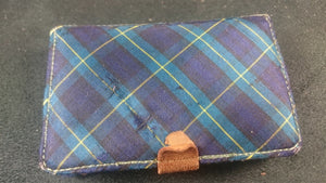 Vintage Silk Tartan Ware Scottish Tartanware Needlecase Needle Case Holder 1920's Scotland