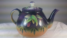 Load image into Gallery viewer, Vintage Art Deco Ceramic Pottery Teapot  1920&#39;s - 1930&#39;s Colorful Purple Orange Red Pink White Antique
