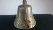 Load image into Gallery viewer, Antique Victorian Farm Barn Dinner Bell Primitive Wrought Iron Metal Folk Art  Mid to Late 1800&#39;s Original Hand Made Art Sculpture Ornate
