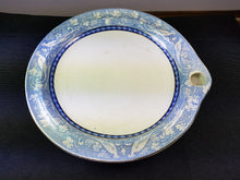 Load image into Gallery viewer, Antique Victorian Baby Plate Food Warmer 1800&#39;s Ceramic Pottery Original Blue and White Transfer Ware
