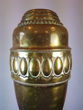 Load image into Gallery viewer, Antique Brass Metal Large Urn Vase Holland Victorian Arts and Crafts Home Decor Dutch
