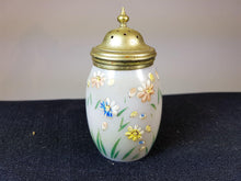 Load image into Gallery viewer, Vintage Grey Glass Hand Painted Salt or Pepper Shaker 1920&#39;s - 1930&#39;s
